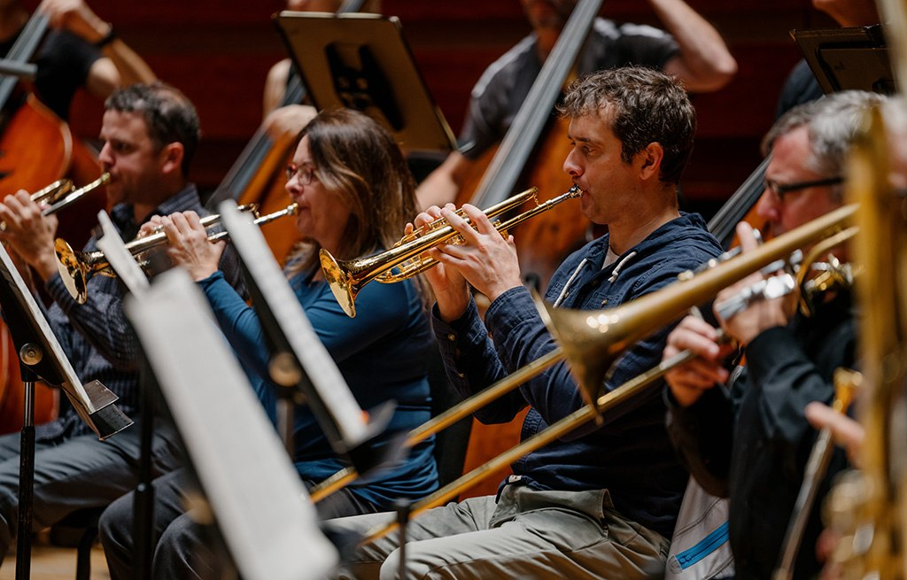 Stéphane Beaulac, Trompette solo, et ses collègues trompettistes de l'Orchestre Métropolitain
