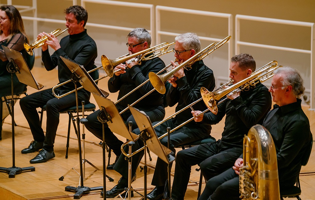 The trombone section of the Orchestre Métropolitain